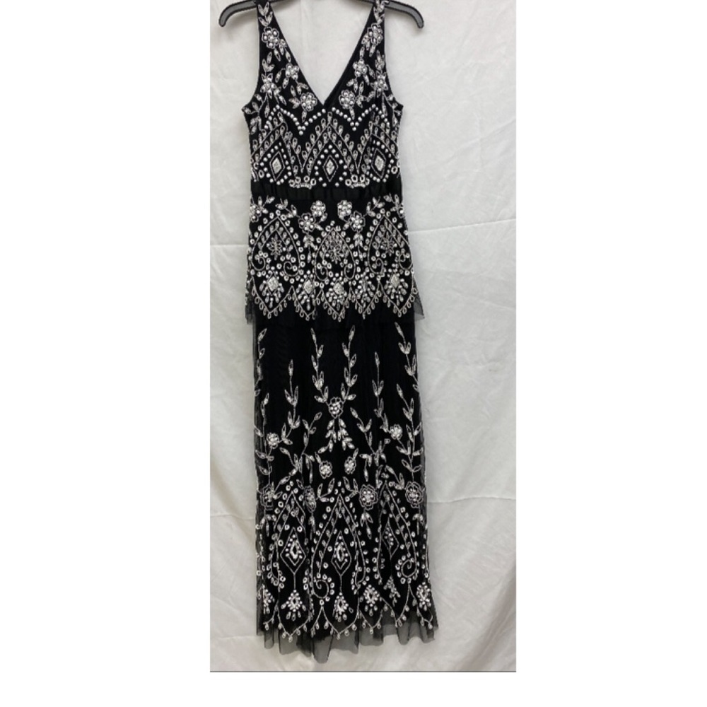 Adrianna Papell embellished fully beaded layer mesh gown - Picture 13 of 14